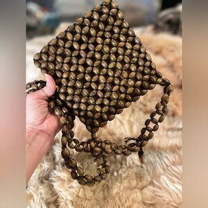 Stylish Vintage Wooden Beaded(tesbih horn beads) Handbag